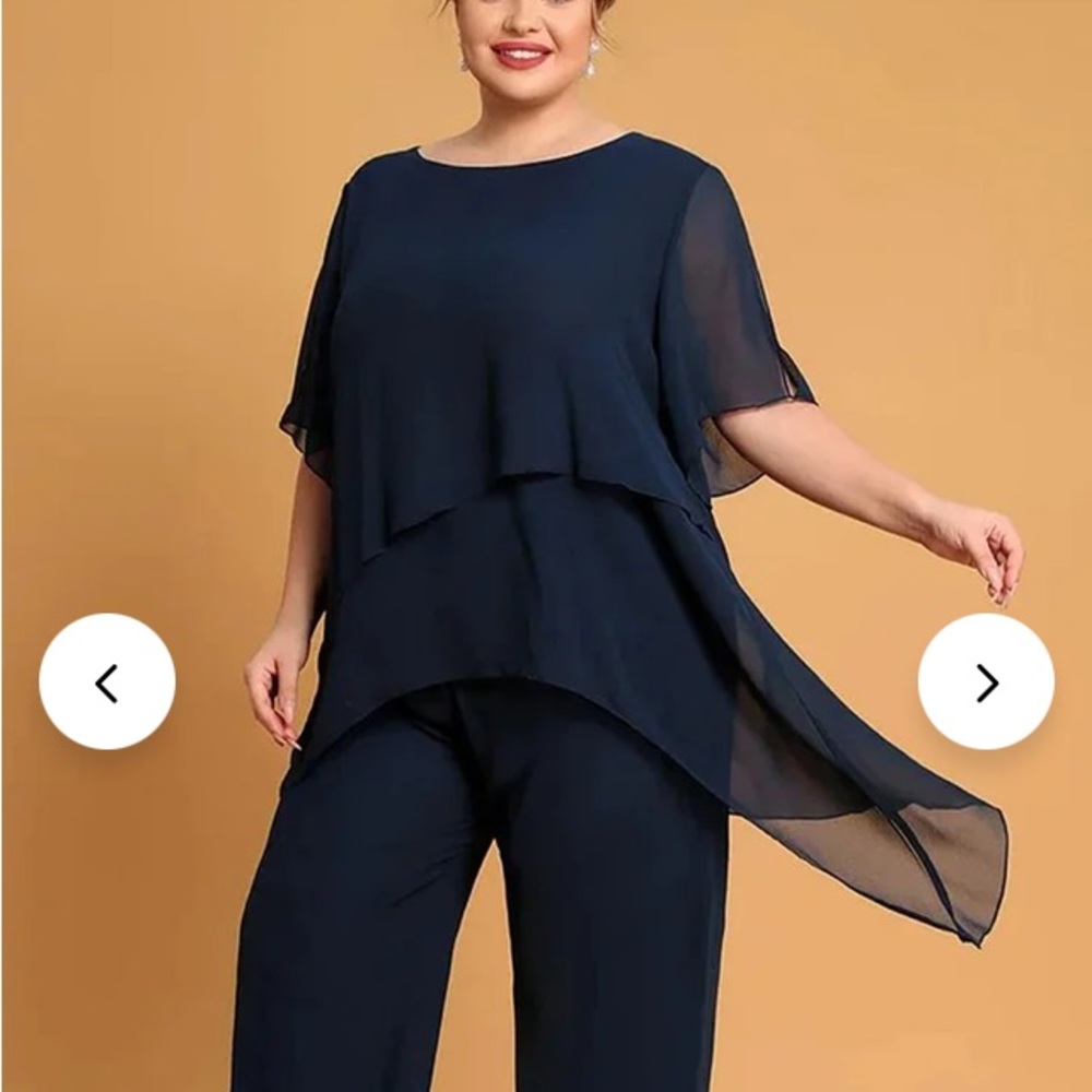 Pant suit color royal blue size 2XL by fly curvy